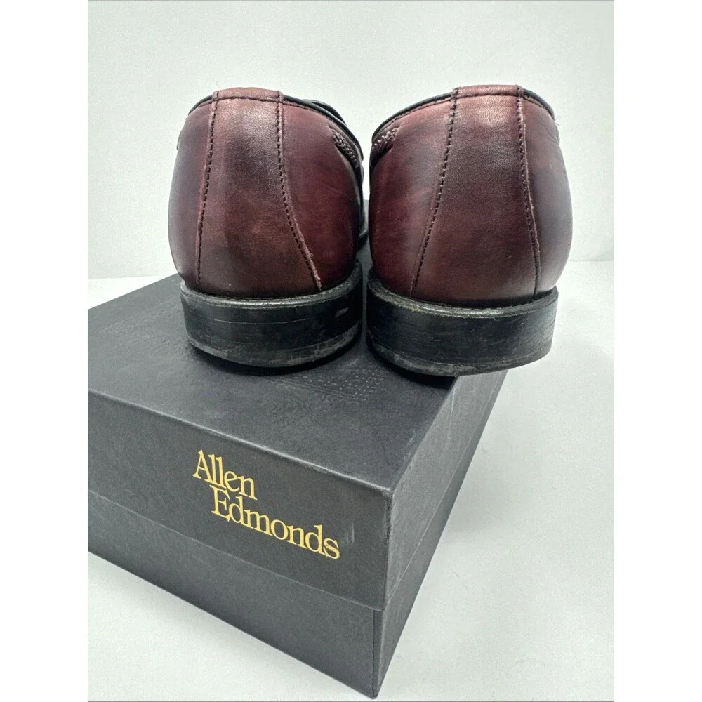 Allen Edmonds The Adams Independence Collection Burgundy Loafers Tassle Sz 10 D